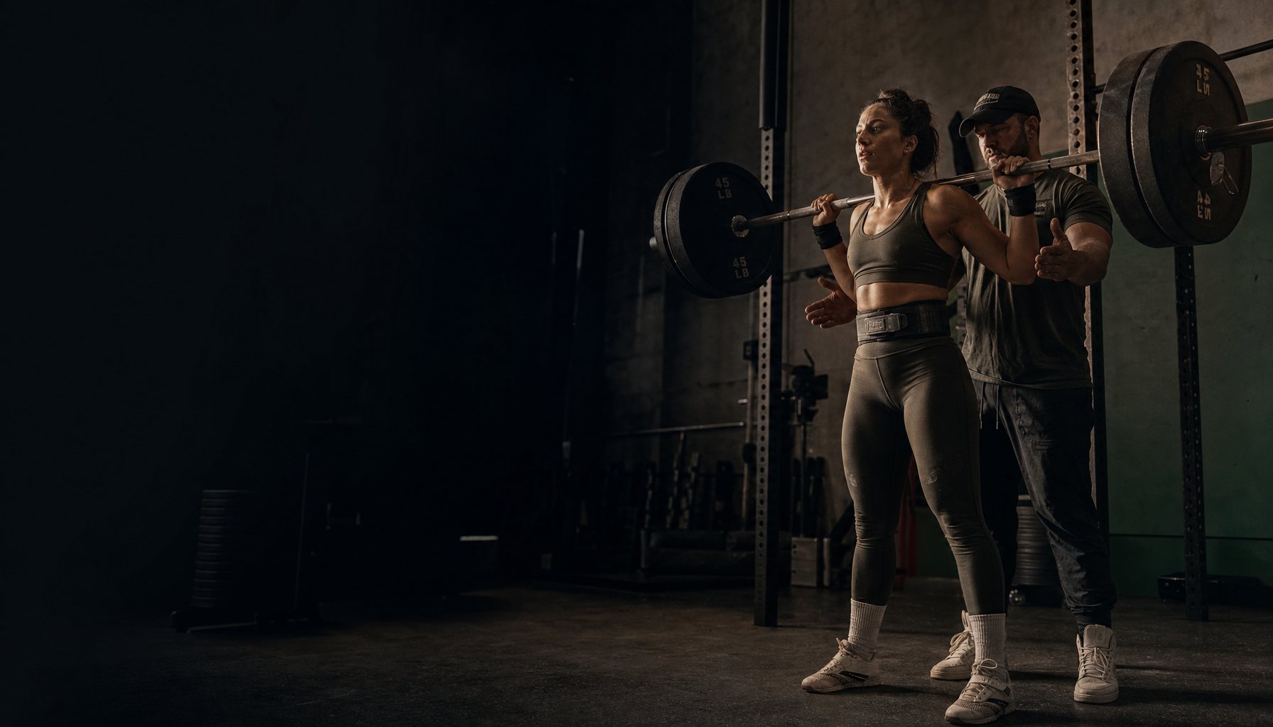 Athlete training in CrossFit gym